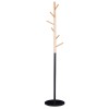 Coat Stand Luca pakoworld metal black-natural D37x170cm