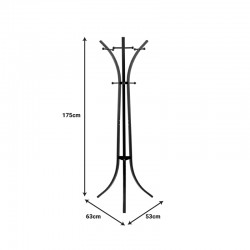 Bamile pakoworld clothes rack black metal and natural rubberwood 51x63x175cm Bamile pakoworld clothes rack black metal and natural rubberwood 51x63x175cm