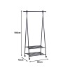 Entrance furniture Pintu pakoworld metal in black shade 86x43x160cm