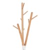 Coat Stand Sigar pakoworld metal-wood in white-natural color 49x51x187cm