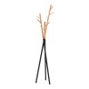 Coat Stand Sigar pakoworld metal-wood in black-natural color 49x51x187cm