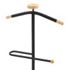 Coat Stand Jolma pakoworld metal-wood in black color D30x111cm