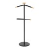 Coat Stand Jolma pakoworld metal-wood in black color D30x111cm