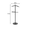 Coat Stand Jolma pakoworld metal-wood in black color D30x111cm