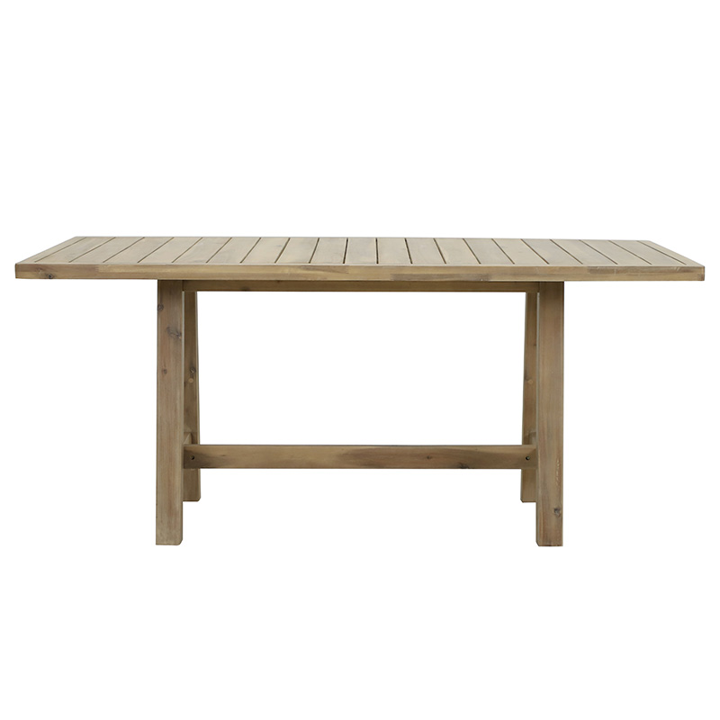 Τραπέζι Malibu pakoworld φυσικό ξύλο ακακία 170x90x75.5εκ