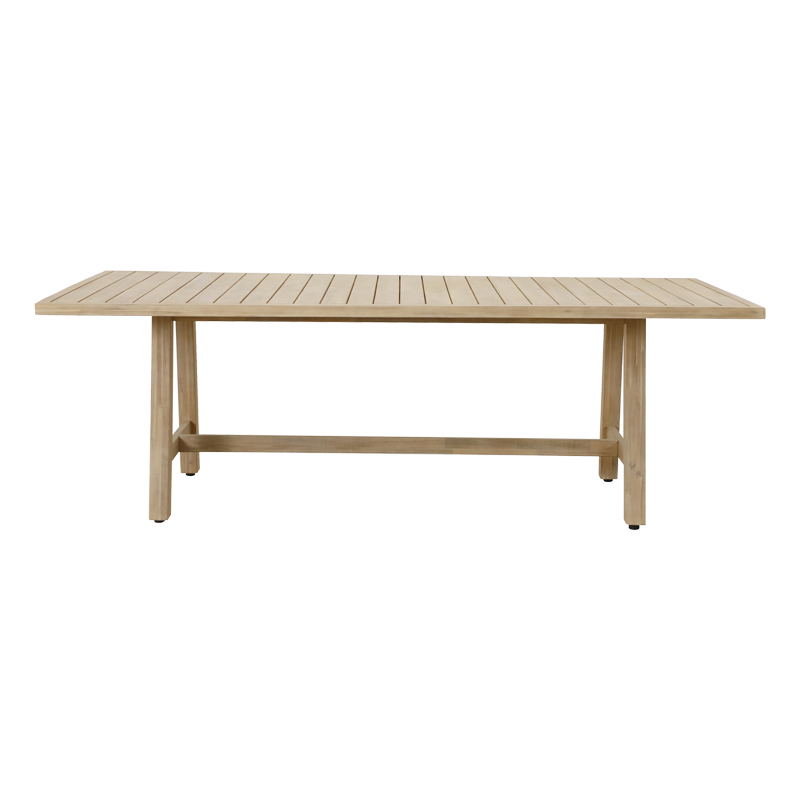 Dining table Poza-Malibu pakoworld 7pcs solid acacia wood-beige fabric Dining table Poza-Malibu pakoworld 7pcs solid acacia wood-beige fabric