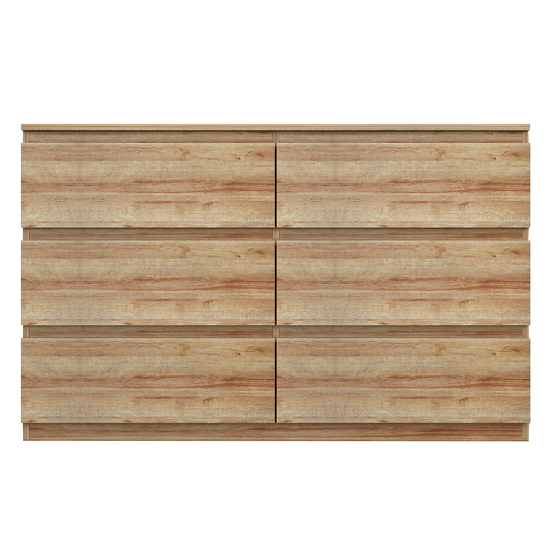 Chest of drawers Cindy pakoworld 6 drawers natural 120x40x75cm Chest of drawers Cindy pakoworld 6 drawers natural 120x40x75cm