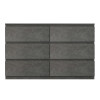 Chest of drawers Cindy pakoworld 6 drawers marble gray 120x40x75cm