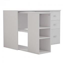 Polina pakoworld corner desk detachable color white 120x100x75cm Polina pakoworld corner desk detachable color white 120x100x75cm