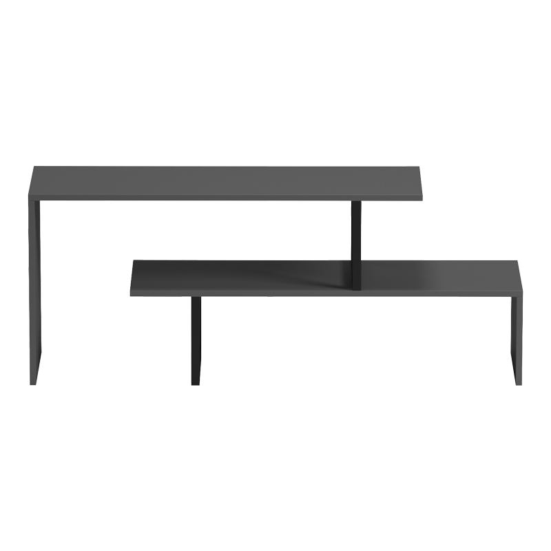 Tv stand Lilant pakoworld melamine in grey color and black metal leg 160x30x45cm Tv stand Lilant pakoworld melamine in grey color and black metal leg 160x30x45cm