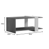 Coffee table Masasi pakoworld in sonoma-grey cement color 80x50x35cm