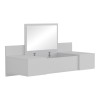 Paltar pakoworld wall-mounted bedroom toilet with mirror in white 100x39.1x33cm