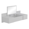Paltar pakoworld wall-mounted bedroom toilet with mirror in white 100x39.1x33cm