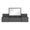 Dressing table Paltar pakoworld wall-mounted  melamine in dark grey color 100x39.1x33cm