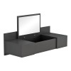 Dressing table Paltar pakoworld wall-mounted  melamine in dark grey color 100x39.1x33cm