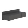 Dressing table Paltar pakoworld wall-mounted  melamine in dark grey color 100x39.1x33cm
