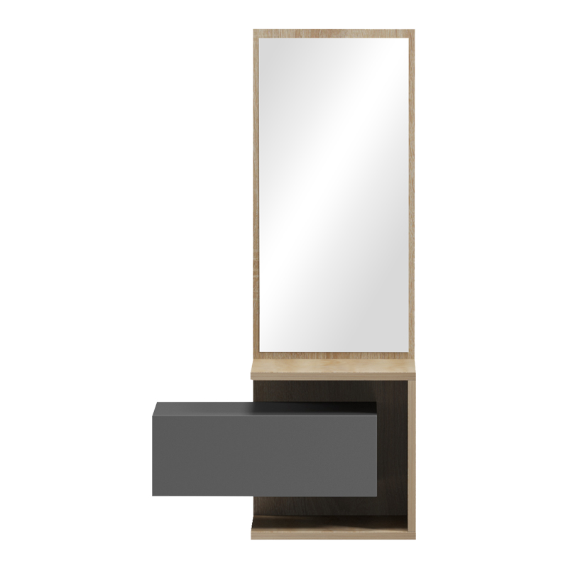 Dressing table Kendi pakoworld melamine in grey-cemente color 49.1x31.3x90cm Dressing table Kendi pakoworld melamine in grey-cemente color 49.1x31.3x90cm