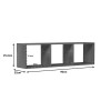Wall shelf Mikoro pakoworld in white color 90x22x25.6cm