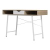 Office desk Komo pakoworld in sonoma-white color with white metallic legs 120x48x76cm