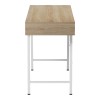 Office desk Komo pakoworld in sonoma-white color with white metallic legs 120x48x76cm