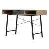 Office desk Komo pakoworld in sonoma-grey color with black metallic legs 120x48x76cm