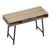 Office desk Komo pakoworld in sonoma-grey color with black metallic legs 120x48x76cm