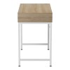 Office desk Kama pakoworld in sonoma-white color with white metallic legs 95x48x76cm