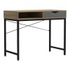 Office desk Kama pakoworld in sonoma-grey color with black metallic legs 95x48x76cm