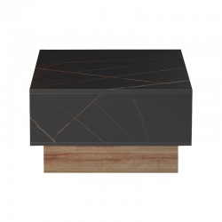 Dekost pakoworld coffee table in oak-black marble shade 105x50x32cm Dekost pakoworld coffee table in oak-black marble shade 105x50x32cm