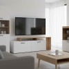Έπιπλο τηλεόρασης Tobler pakoworld σε oak- λευκή απόχρωση 170x40x53εκ
