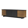 Zafore pakoworld sideboard in walnut color with black marble 180x33x50cm