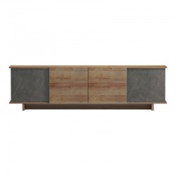 Έπιπλο τηλεόρασης Zafore  pakoworld σε oak-καφέ antique απόχρωση 180x33x50εκ