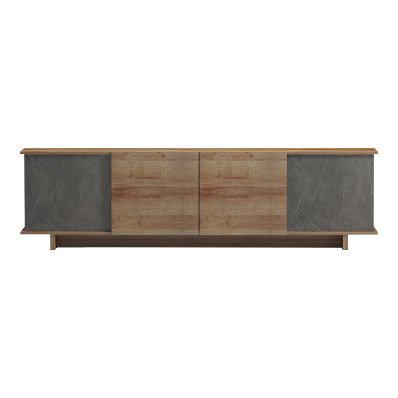 Έπιπλο τηλεόρασης Zafore  pakoworld σε oak-καφέ antique απόχρωση 180x33x50εκ