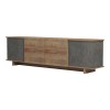 Zafore pakoworld tv unit in oak-grey marble look 180x33x50cm