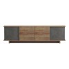 Zafore pakoworld tv unit in oak-grey marble look 180x33x50cm
