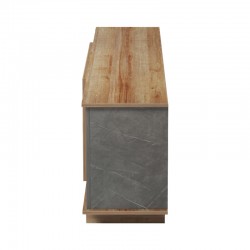 Έπιπλο τηλεόρασης Zafore  pakoworld σε oak-καφέ antique απόχρωση 180x33x50εκ