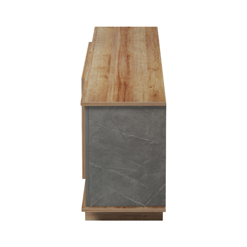 Έπιπλο τηλεόρασης Zafore  pakoworld σε oak-καφέ antique απόχρωση 180x33x50εκ