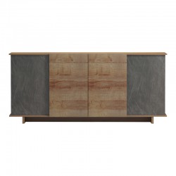 Μπουφές Zafore  pakoworld σε oak - καφέ antique απόχρωση 180x45x80εκ
