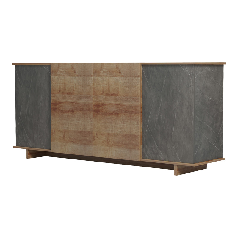 Μπουφές Zafore  pakoworld σε oak - καφέ antique απόχρωση 180x45x80εκ