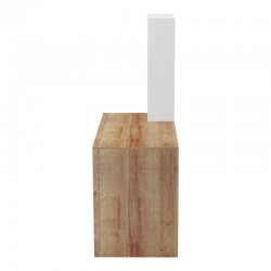 Bivoro work desk with pakoworld shelf in oak-white shade 146x55x129cm Bivoro work desk with pakoworld shelf in oak-white shade 146x55x129cm