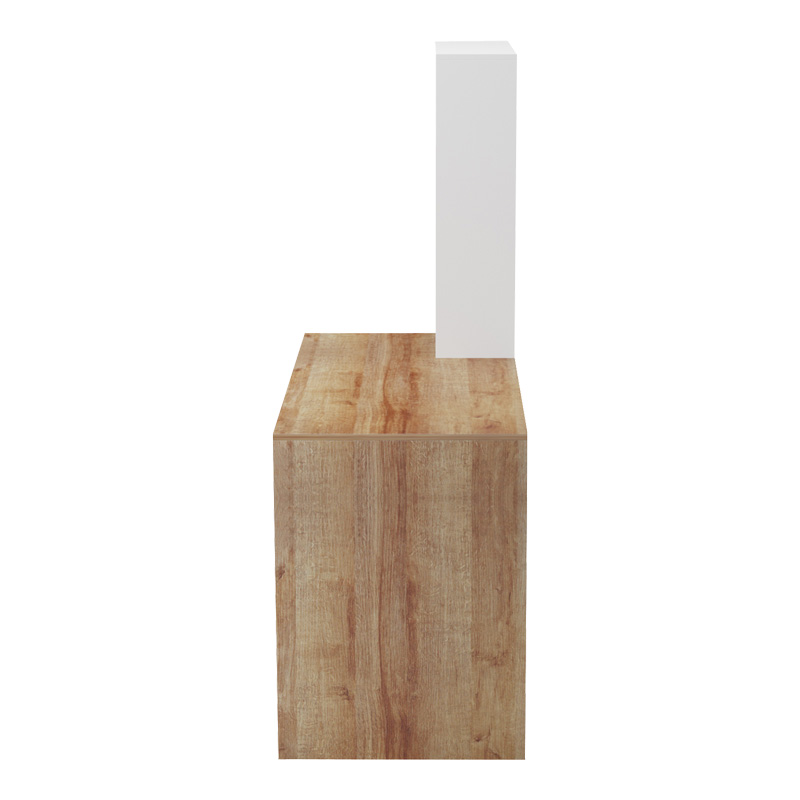 Bivoro work desk with pakoworld shelf in oak-white shade 146x55x129cm Bivoro work desk with pakoworld shelf in oak-white shade 146x55x129cm