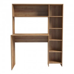 Γραφείο με βιβλιοθήκη Janson pakoworld σε oak απόχρωση 113.2x40x141.8εκ