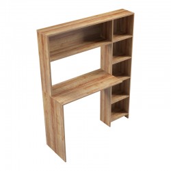 Γραφείο με βιβλιοθήκη Janson pakoworld σε oak απόχρωση 113.2x40x141.8εκ