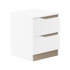 Bedside table Verena pakoworld in white-sonoma 40x40x50cm