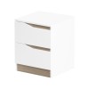 Bedside table Verena pakoworld in white-sonoma 40x40x50cm