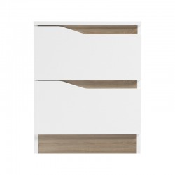 Bedside table Verena II pakoworld in white-sonoma 40x40x50cm