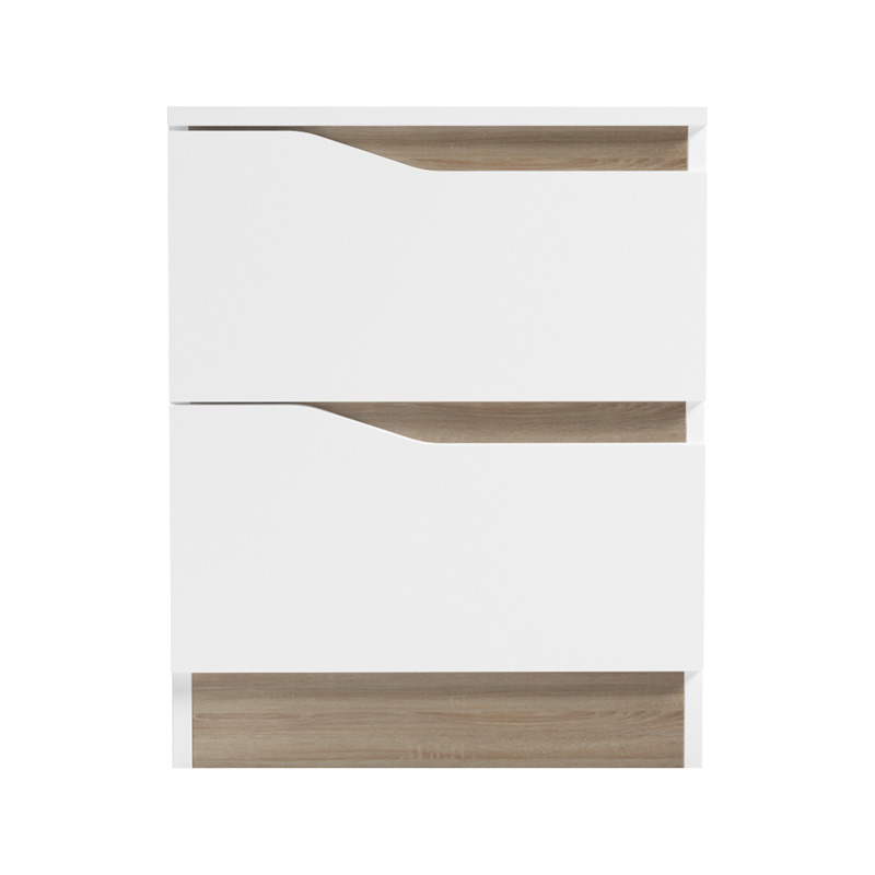 Bedside table Verena II pakoworld in white-sonoma 40x40x50cm