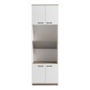 Rowan pakoworld kitchen cabinet in white-sonoma shade 60x42x182cm