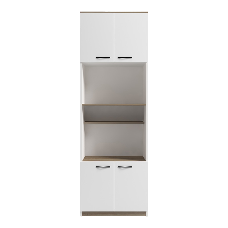 Rowan pakoworld kitchen cabinet in white-sonoma shade 60x42x182cm Rowan pakoworld kitchen cabinet in white-sonoma shade 60x42x182cm