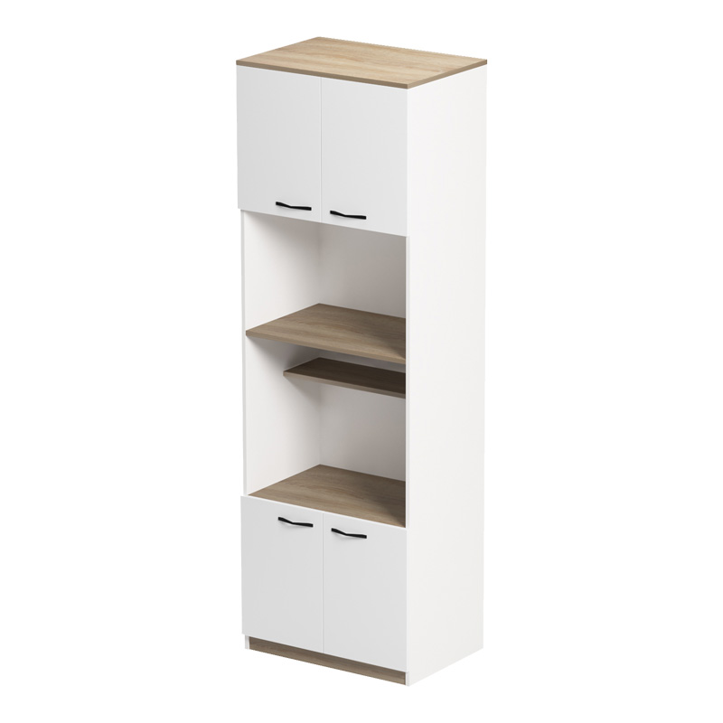 Rowan pakoworld kitchen cabinet in white-sonoma shade 60x42x182cm Rowan pakoworld kitchen cabinet in white-sonoma shade 60x42x182cm